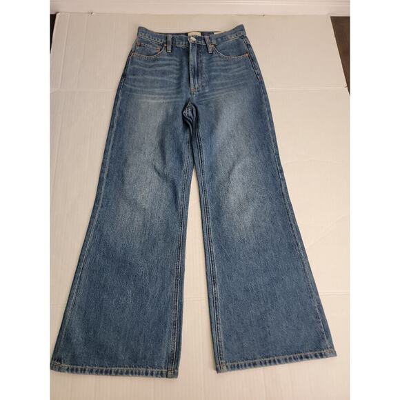 Alice and Olivia Wide Leg Jeans Size 26 High Rise Crop Boho Classic - Picture 1 of 12